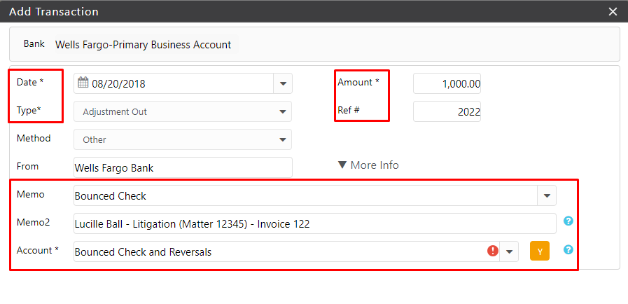 How to Account For a Bounced Check from Client or Vendor – CosmoLex Support