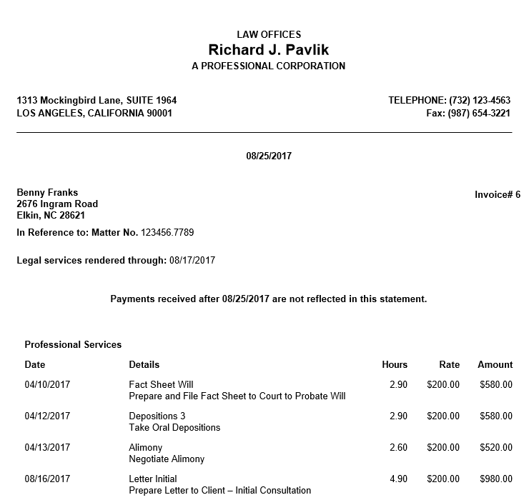 Black Invoice Template