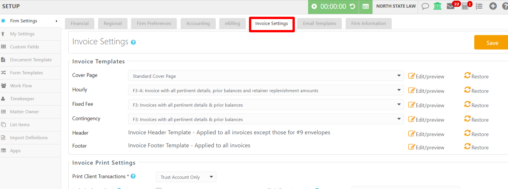 Edit an Invoice Template - CosmoLex Support